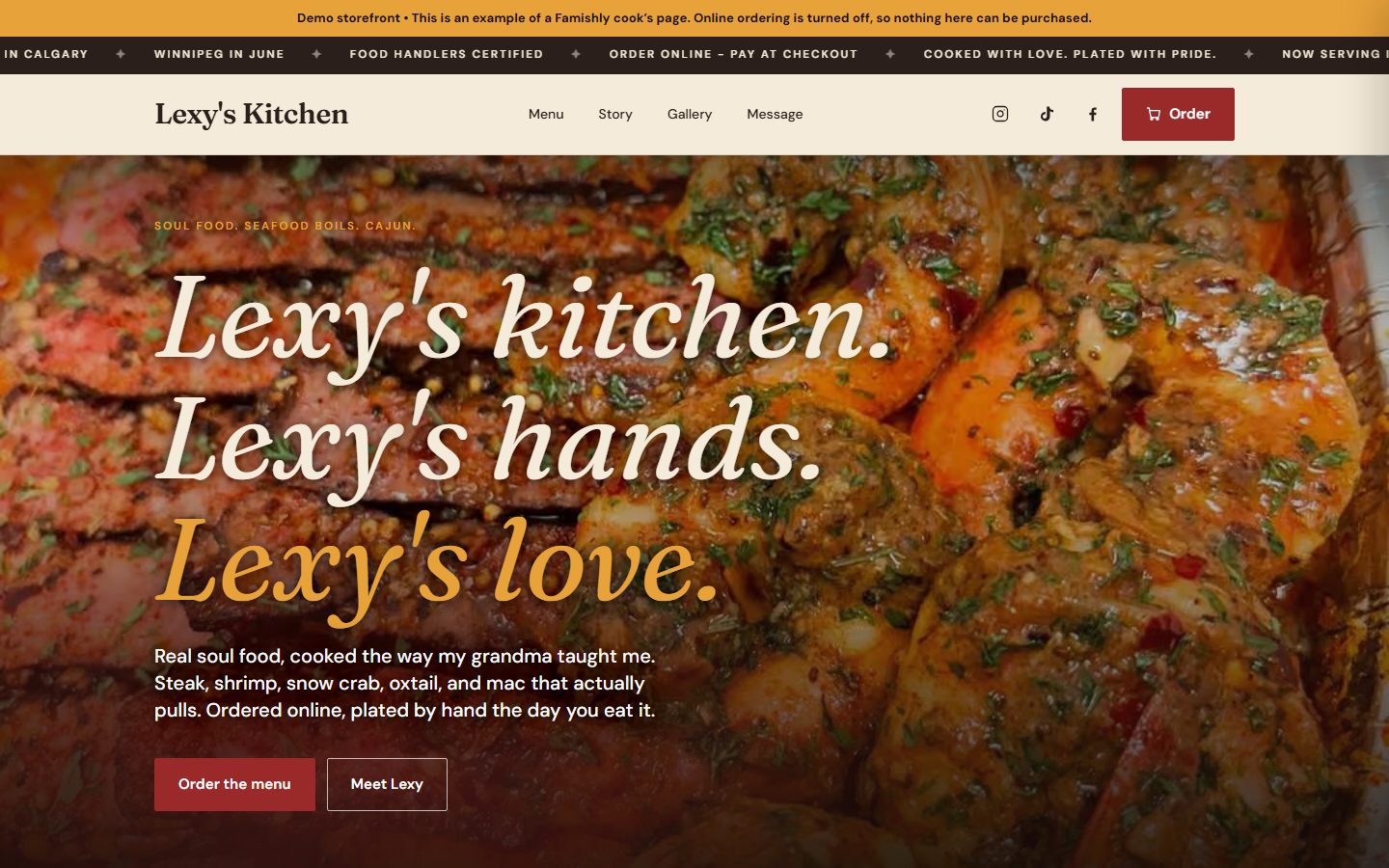 Screenshot of Lexy's Kitchen